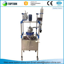 TST-100BS stainless steel 100L single layer glass reactor vessel